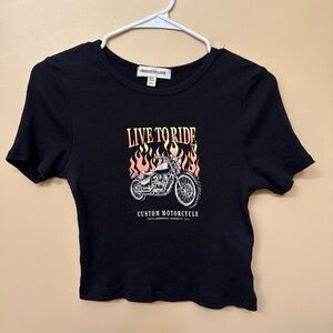 Obsessive Love Black "Live to Ride" Short Sleeve Tee